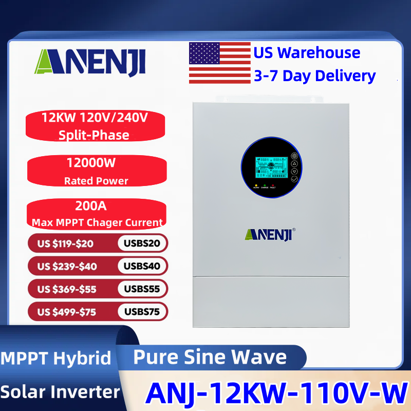 Flexible Solar Panel - Гибридный солнечный инвертор ANENJI Split-phase 120В/240В